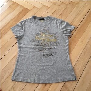 Vintage Y2K Planet Hollywood Orlando Gray Graphic Tee